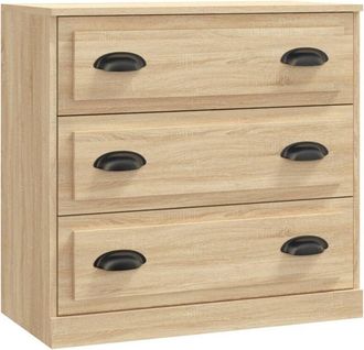 vidaXL Sideboard Sonoma Oak 70x35.5x67.5 cm Engineered Wood Vidaxl