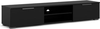 Tvilum 2 Drawer 2 Shelf TV Stand Black Matte