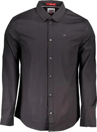 Tommy Hilfiger Black Cotton Mens Mens Shirt