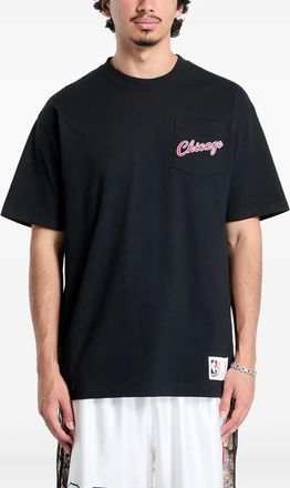 Mitchell & Ness Chicago Bulls Vintage Logo Double Hit T-shirt - men - Cotton - M - Black