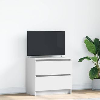 Berkfield Home TV Cabinet White 60x35x54 cm Engineered Wood | Size: 60 x 35 x 54 cm