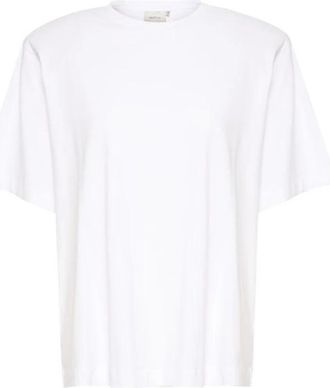 Gestuz Oversized Back Emb Tee - Dames - T-shirts - Wit - S - Katoen - Tops