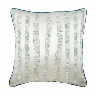 OEM Funda De Almohada Jacquard Azul Verdoso De 24x24 Pulgadas, Funda De Coj&iacute;n Cuadrada Abstracta A Rayas De 60x60 Cm, Funda De Coj&iacute;n Azul