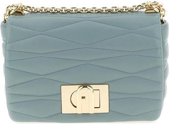 Furla Tassen, Dames, Blauw, ONE Size, Leer, 1927 S Gewatteerde Nappa Crossbody Tas