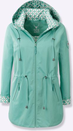 Casual Looks Funktionsjacke CASUAL LOOKS, Damen, Gr. 18, blaugr&uuml;n, 100% Polyester, unifarben, Jacken Funktionsjacke