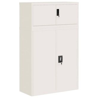 Berkfield Home File Cabinet White 90x40x145 cm Steel | Size: 90 x 40 x 145 cm