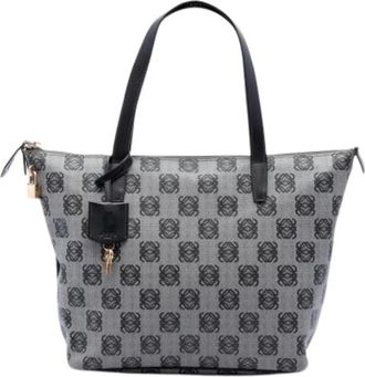 Loewe Pre-owned Tote Bag - Dames - Vintage Shopper - Grijs - ONE Size - Leer - Vintage
