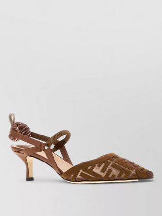 Fendi mesh colibr&igrave; lite pumps pointed toe kitten heel