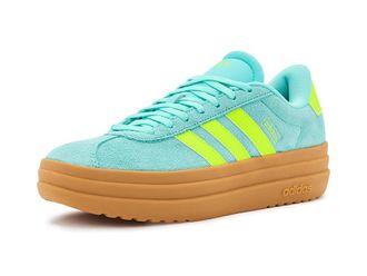 adidas VL Court Bold Womens Tennis Shoes Flash Aqua/Lucid Lemon/Gum : 6.5 B - Medium, Synthetic