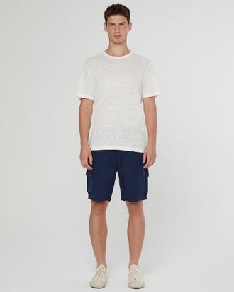 Onia Air Linen Pull-On Cargo in Deep Navy at Nordstrom, Size X-Large