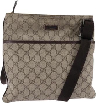 Gucci Pre-owned Vintage Crossbody Tas - Dames - Vintage Schoudertas - Beige - ONE Size - Leer - Vintage