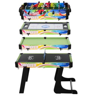 HOMCOM Mesa multijuegos 4 en 1 86.5x43.5x64 cm multi-color