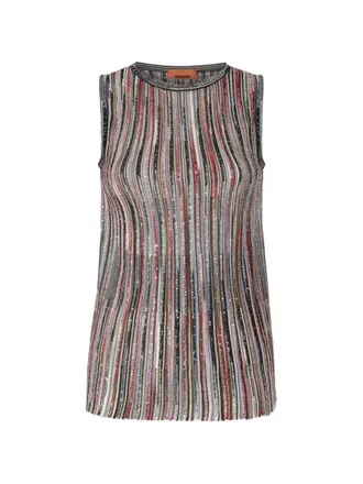 Missoni Gestreiftes Missoni-Top mit Pailletten verziert