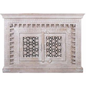 Wanderlust Deco Recibidor De Madera Blanco 112x38x82