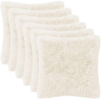 vidaXL Funda De Almohada 6 Pcs Heerlen Blanco 30 X 30 Cm Fleece Pv Vidaxl