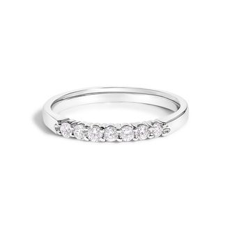 House of Brilliance 14K Gold 1/4 Cttw Diamond 7 Stone Band Ring