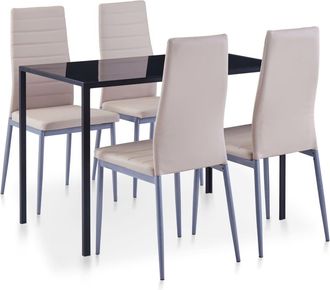 vidaXL Set Da Pranzo 5 Pz Cappuccino - Vidaxl
