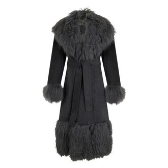 Giuseppe Di Morabito Maxi Abrigo de Piel Sint&eacute;tica - Coats - Mujer - Gris - S