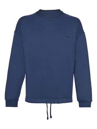 Ermenegildo Zegna drawstring crew-neck sweatshirt - Blu