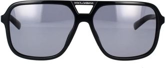Dolce & Gabbana Vierkante Gepolariseerde Zonnebril - unisex - Zonnebrillen - Zwart - 50 MM - Accessoires