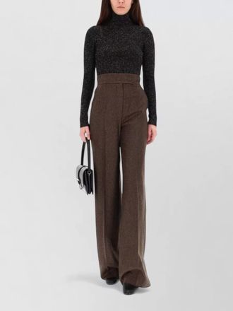 Max Mara wool cashmere ribbed knit turtleneck top