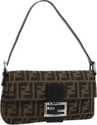 Fendi Pre-owned Vintage Zucca Canvas Shoulder Bag - - Pre-owned - Donna - Marrone - ONE SIZE