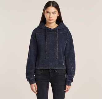 G-Star Overdyed Loose Hoodie - Donkerblauw - Dames