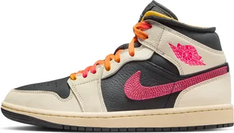 Nike Jordan Womens Air Jordan 1 Mid SE Edge Shoes in Brown | IB7007-107