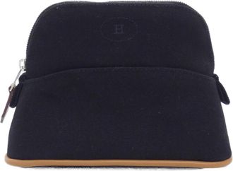 Herm&egrave;s Black Canvas Pouch (Pre-Owned)
