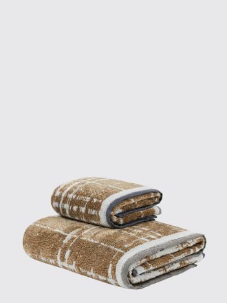 Trussardi Set 2 asciugamani Mhambi in spugna di cotone con motivo check