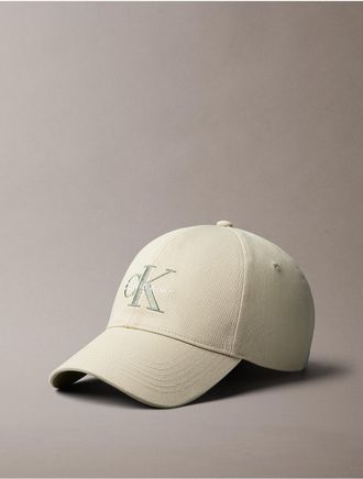 Calvin Klein Mens Embroidered Monologo Baseball Cap - Green