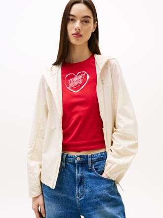 Tommy Jeans Windbreaker TOMMY JEANS TJW OUTDOOR SHELL JACKET, Damen, Gr. XL (42), beige (desert sand dune), Web, Obermaterial: 100% Polyamid, unifarben, Basic h&uuml;f