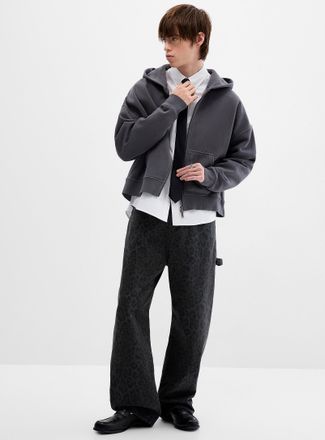 Djab Mens Black leopard carpenter pant Barrel fit Imported from Seoul