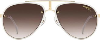Carrera Glory 58mm Pilot Sunglasses in Gold Ivory at Nordstrom