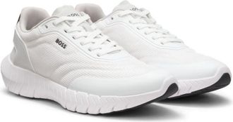BOSS Running sneakers with leather trims
