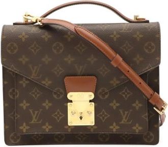 Louis Vuitton Pre-owned Monogram Handbag Monceau 28 - Dames - Vintage Handtas - Bruin - ONE Size - Vintage