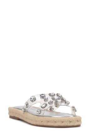 Jessica Simpson Jinka Espadrille Slide Sandal in White at Nordstrom, Size 5.5