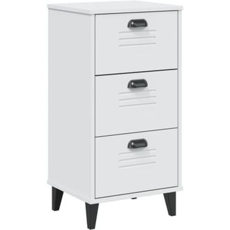 vidaXL Bedside Cabinet viken White Engineered Wood Vidaxl