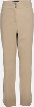424 Elena Miro Khaki Stretch Cotton Wide Leg Pants