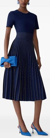 Carolina Herrera Abito con ricamo - Blu