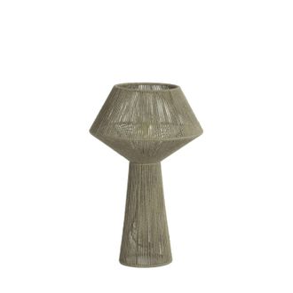 Light & Living L&aacute;mpara De Mesa - Fugia - Verde - Textil - - Light&living
