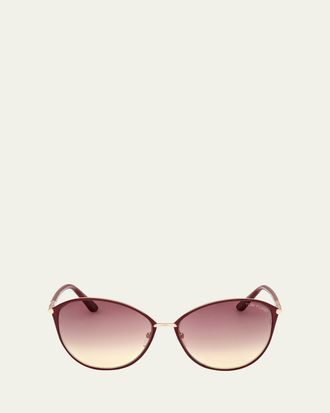 Tom Ford Penelope Metal & Acetate Butterfly Sunglasses