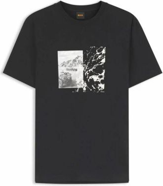 HUGO BOSS Hombre, Camisetas, Negro, Talla: M