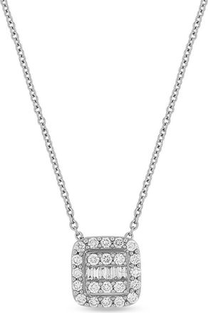Bony Levy Gatsby 18K White Gold Diamond Cushion Pendant Necklace in 18Kw at Nordstrom Rack