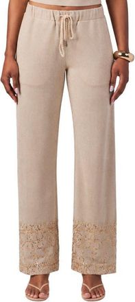 Calypso St. Barth Lena Pants in Beige Shimmer at Nordstrom, Size X-Large
