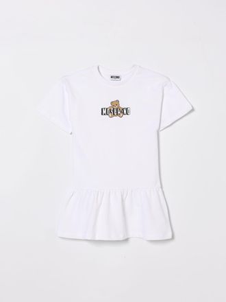 Moschino Abito in cotone con stampa Teddy Moschino