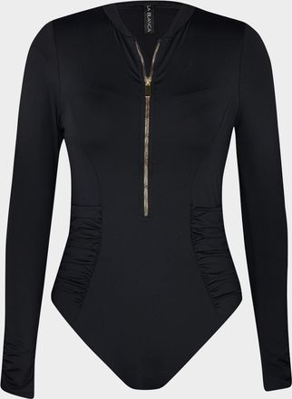 La Blanca Island Goddess Shirred Rashguard Paddlesuit