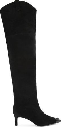 Kurt Geiger Womens Suede Regent Otk Boots - Black - Size UK 5