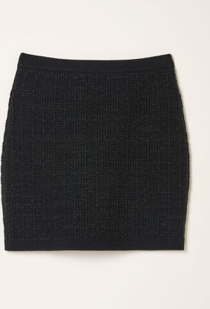 Fat Face FatFace Mari Black Boucle Skirt