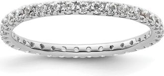 Diamond2Deal 14k White Gold Lab Grown Diamond Eternity Wedding Band Ring 1/2Ct Clarity- VS Color- D-E